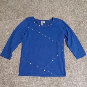 Blue Studded Sweater